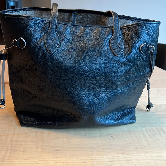 LODIS Bliss Pebbled Leather Tote Handbag Purse - Picture 4 of 10